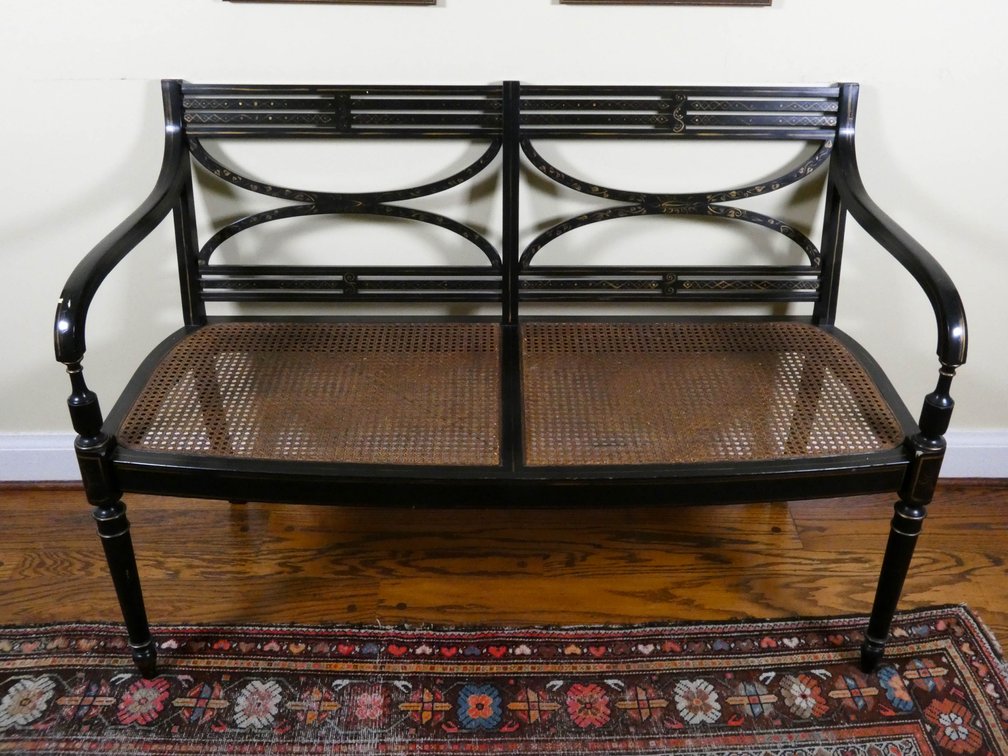 Hitchcock Settee With Caned Seat