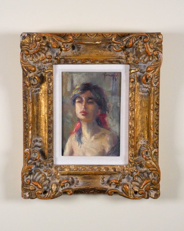Oil on Board Nude Portrait by Ilona Royce-Smithkin