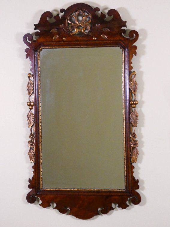Chippendale Mahogany Wall Mirror