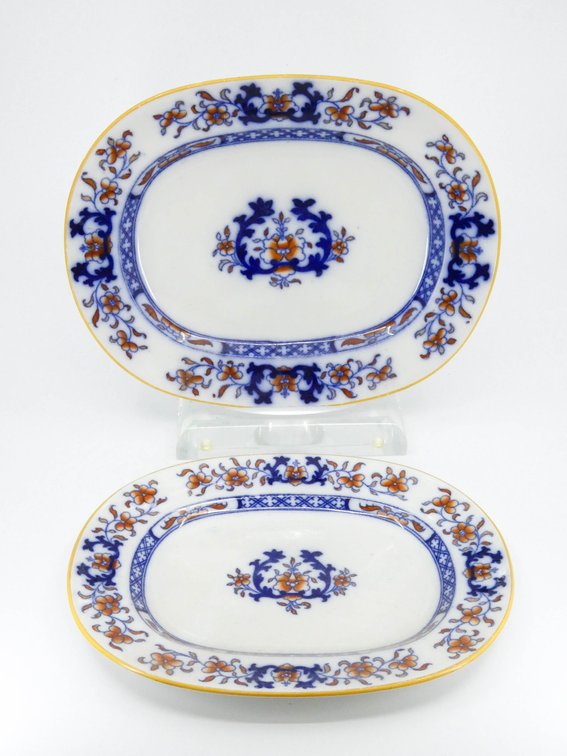 Two Minton Oval Ironstone Platters