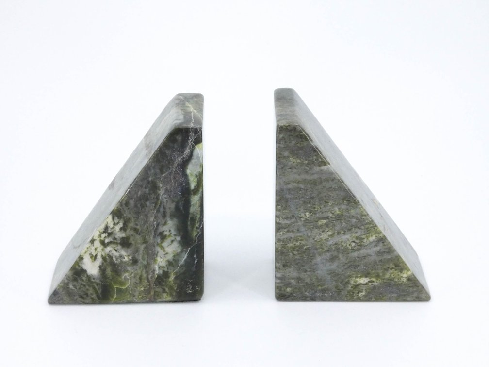 Green Marble Bookends
