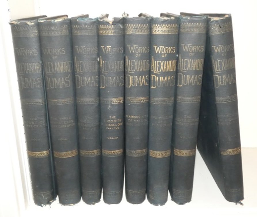 Eight Volumes of the "Works of Alexander Dumas"