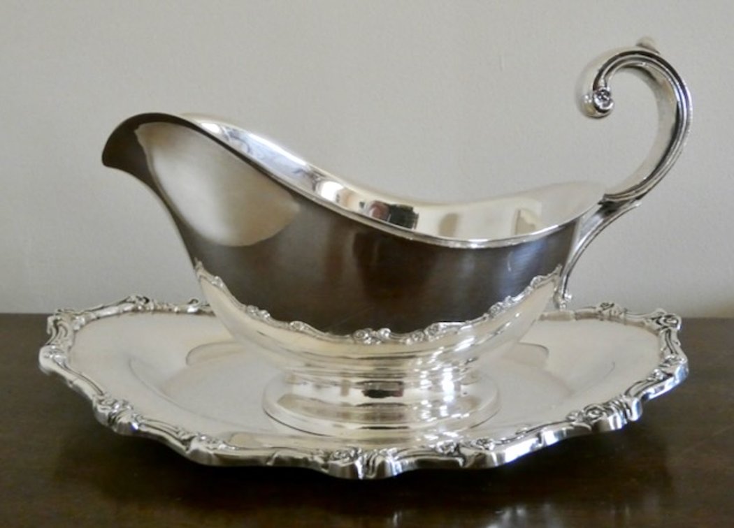 Silver-plated Gravy Boat with Underplate