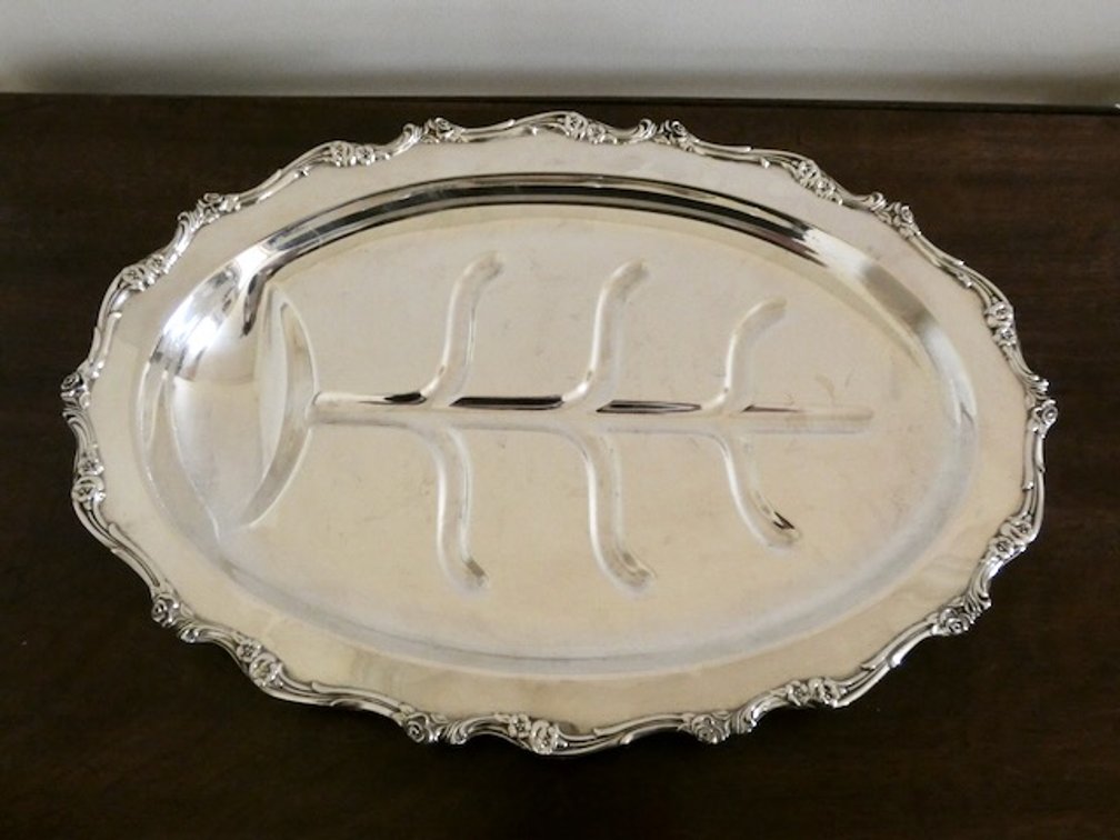 Silver-plated "Well and Tree" Meat Serving Platter