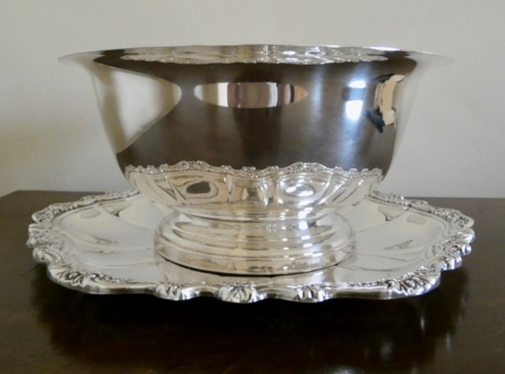 Towle Silver-plated Bowl and Silver-plated Tray/Platter
