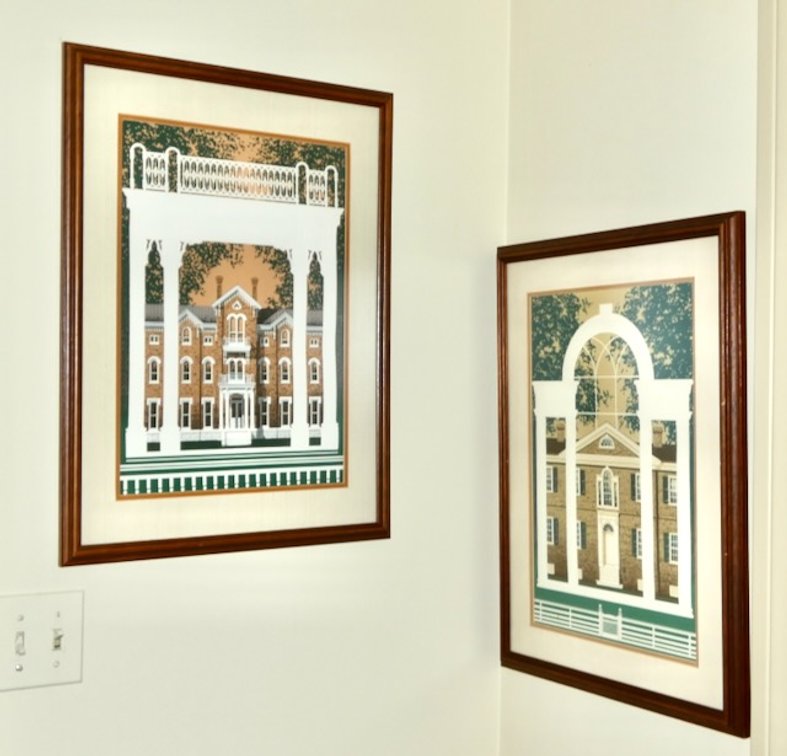 Two Embossed Architectural Prints