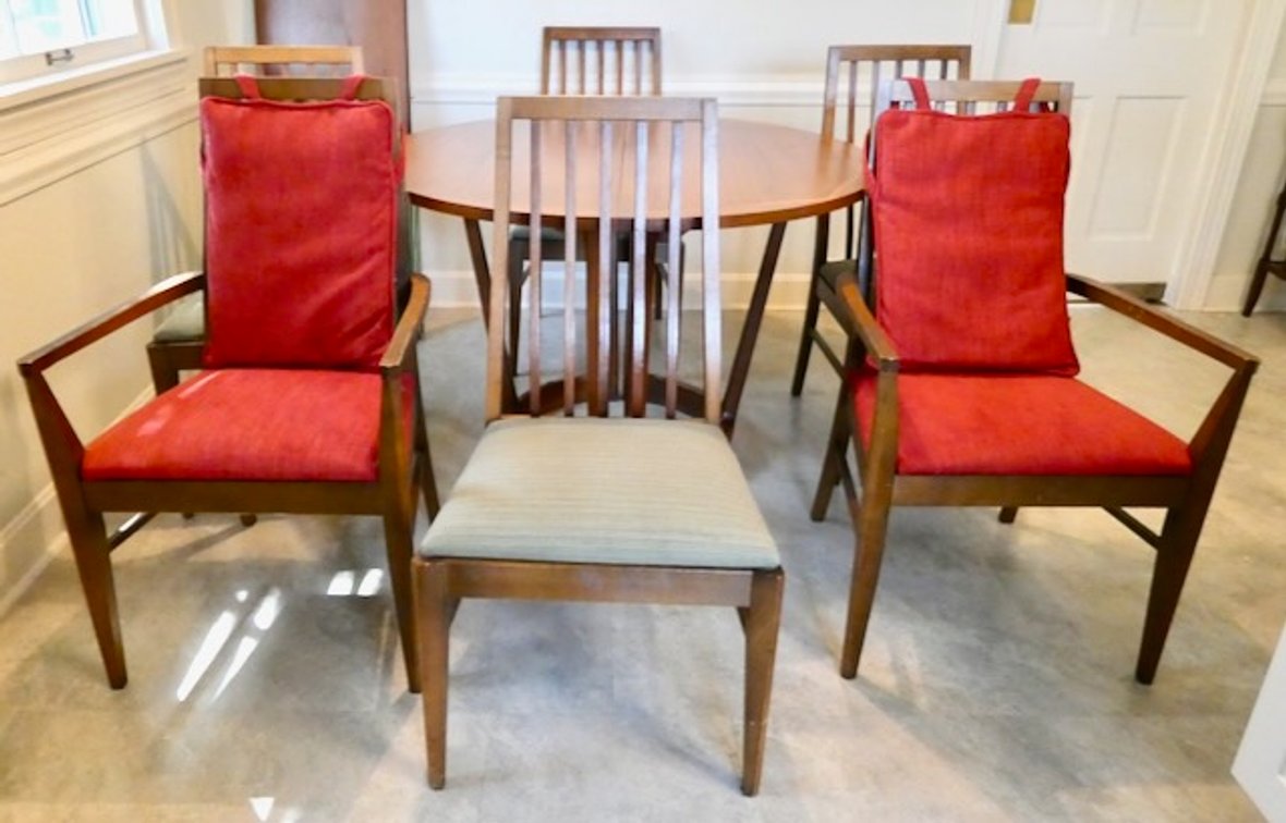 Set Six Danish Style Dining Room Chairs