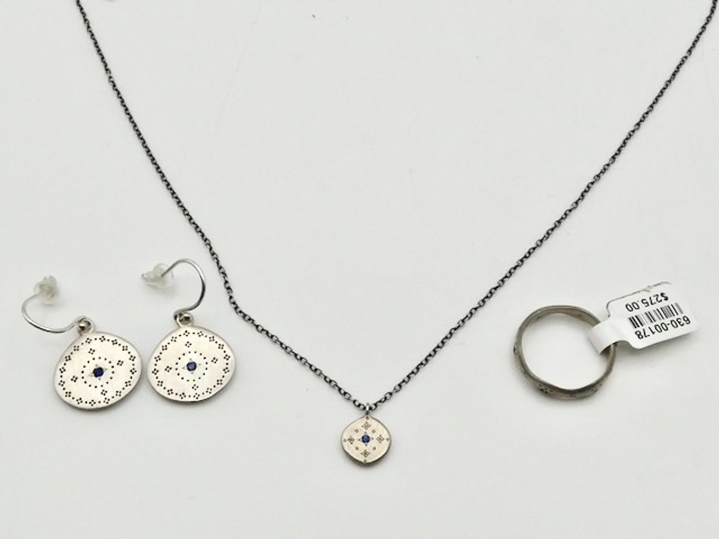 Adel Chefridi Sterling and Sapphire Jewelry