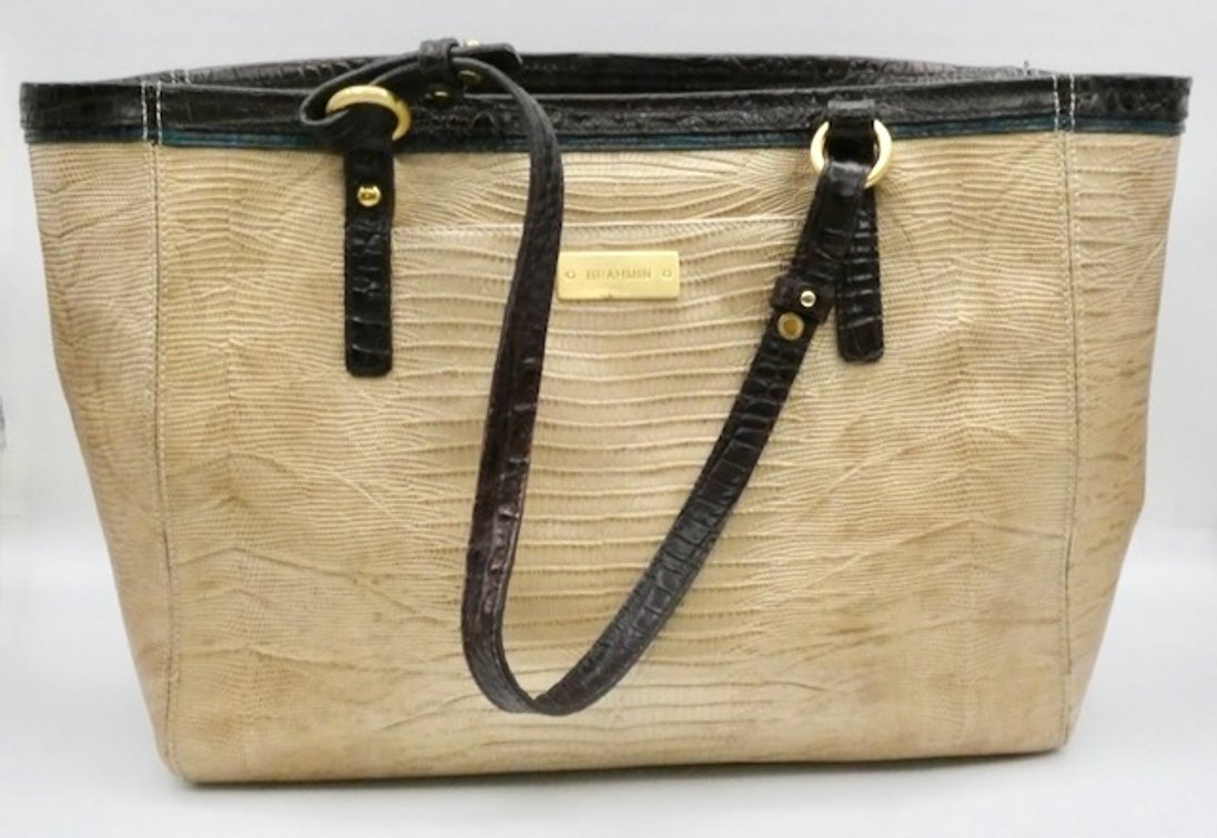 Brahmin "Arno" Tri Textured Leather Shoulder Bag