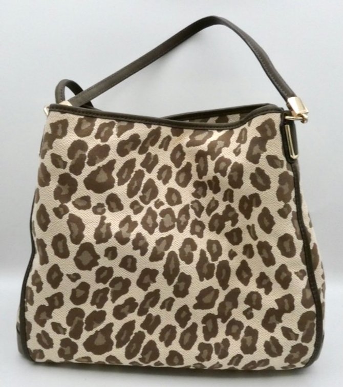Coach "Madison Phoebe" Ocelot Print Shoulder Bag