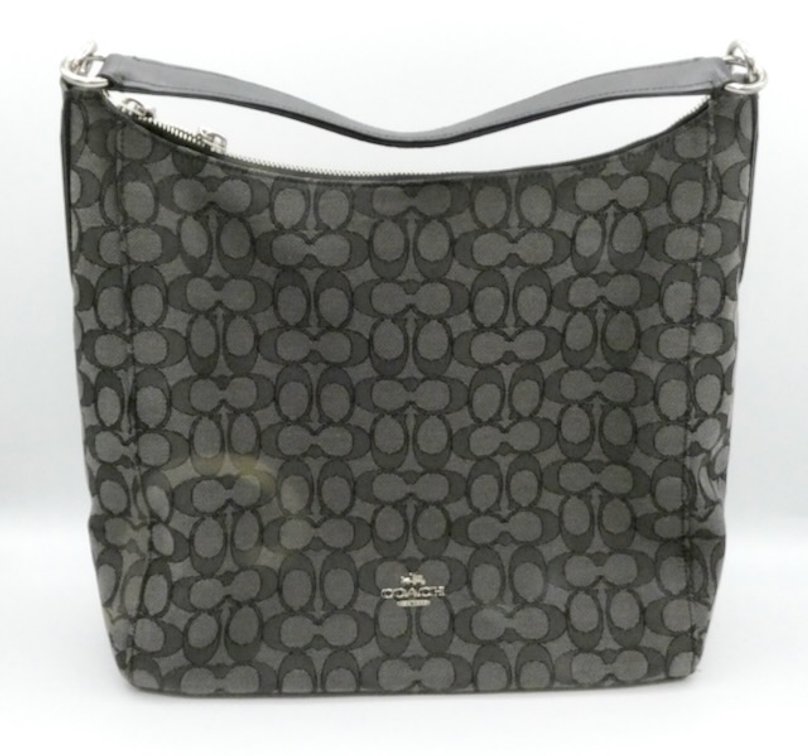 Coach Signature Black All-Over Print Canvas Handbag