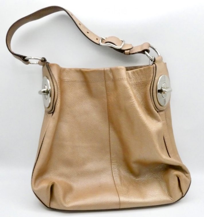 Coach "Penolope" Pebbled Leather Hobo Shoulder Bag