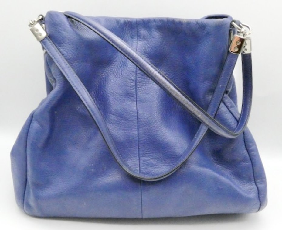 Coach Small "Phoebe" Cobalt Blue Leather Handbag