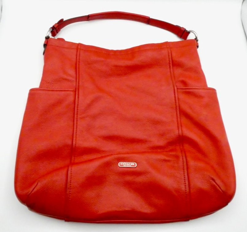 Coach Park Red Leather Hobo Bag