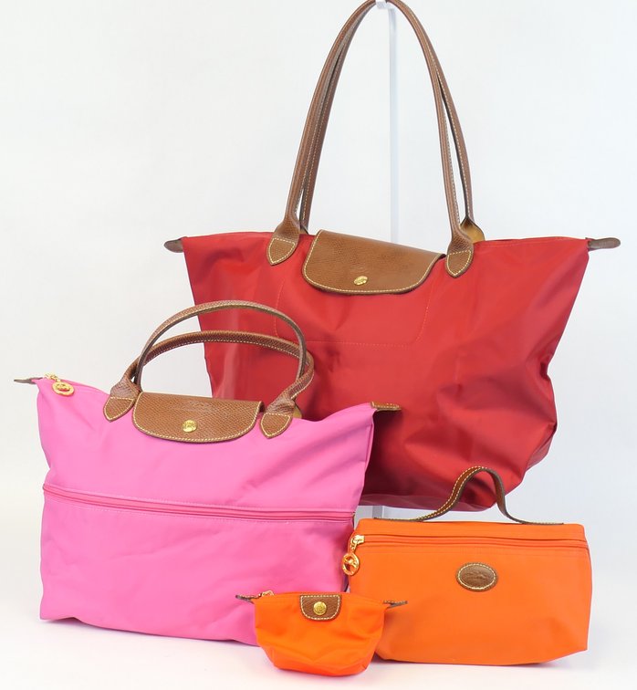 Pink and Orange Longchamp Bags