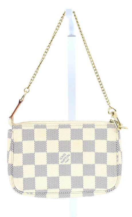 Louis Vuitton Mini Pochette Accessories bag in Azur Damier Canvas