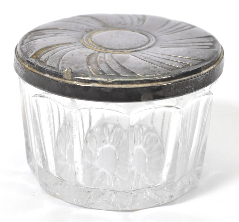 Vanity Powder Jar with Sterling Lid