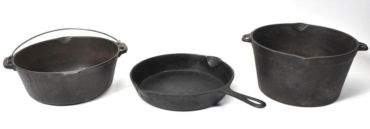 Three Pieces Cast Iron
