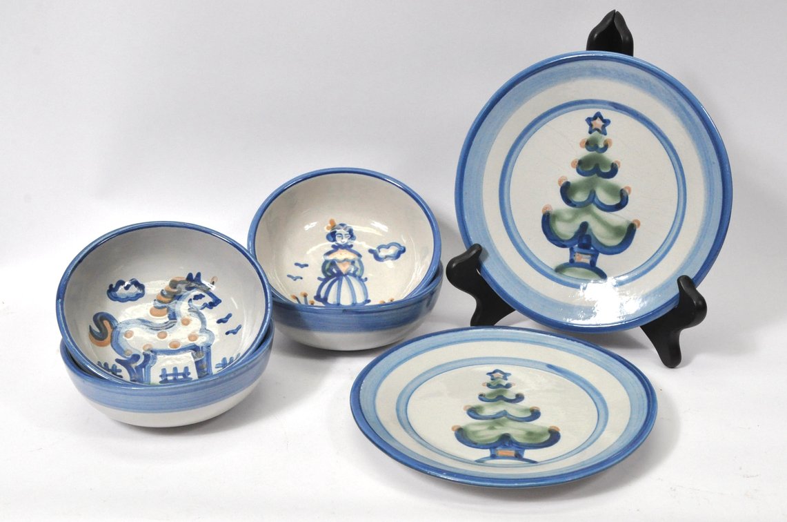 Hadley Pottery Small Bowls and Plates