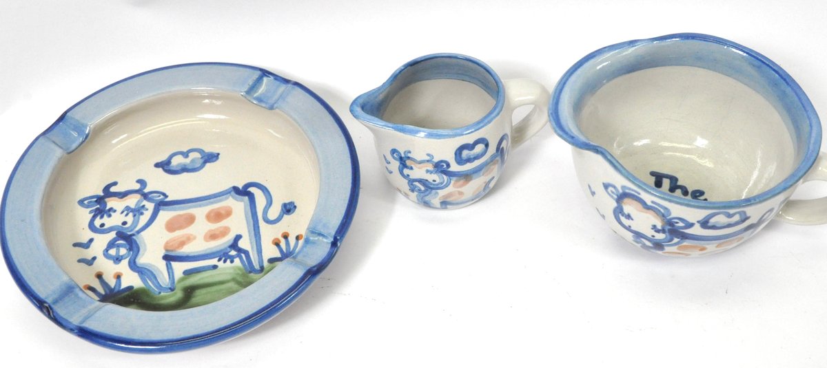 Three Pieces of Hadley Pottery