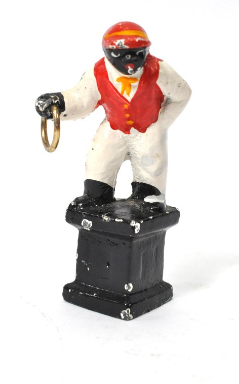 Cast Iron Miniature Lawn Jockey Figurine