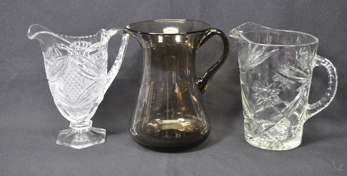Three Generations of Glass Pitchers