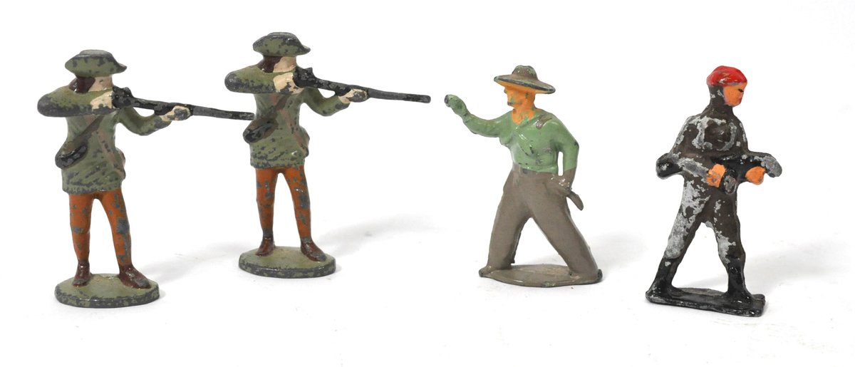 Four Painted Lead Soldiers