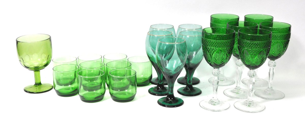 Collection of Green Glassware