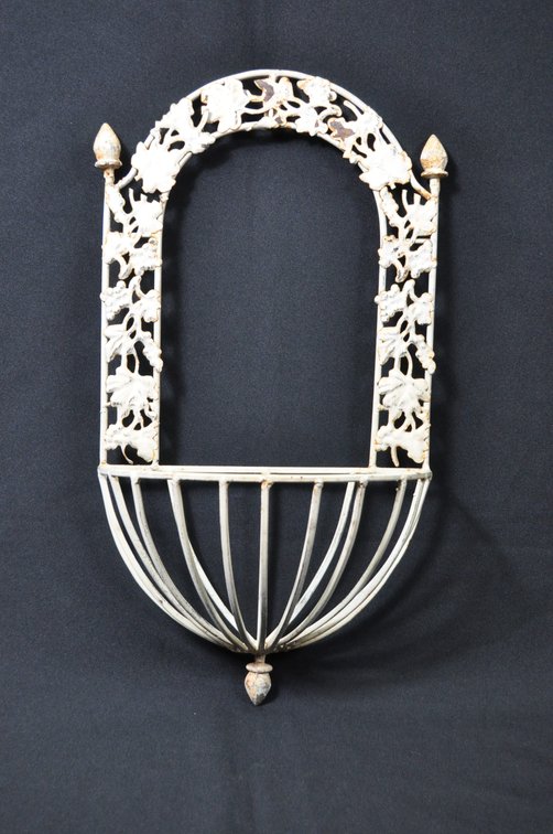 White Painted Metal Wall Hanging Planter