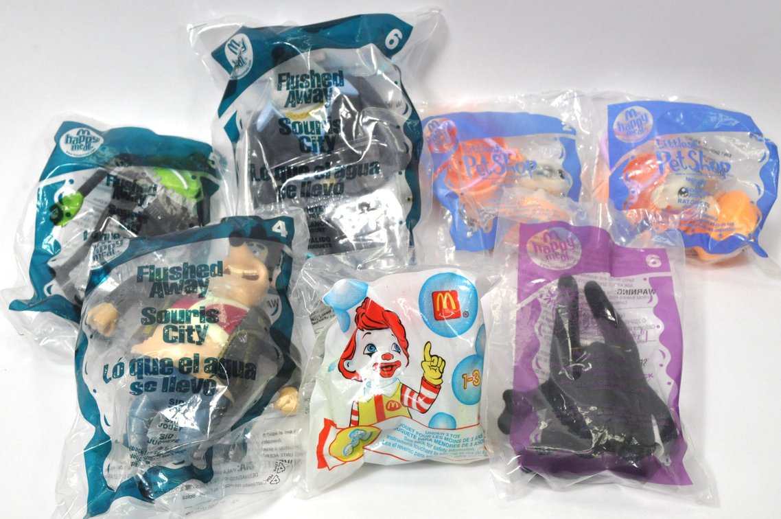 Seven McDonald's Toys