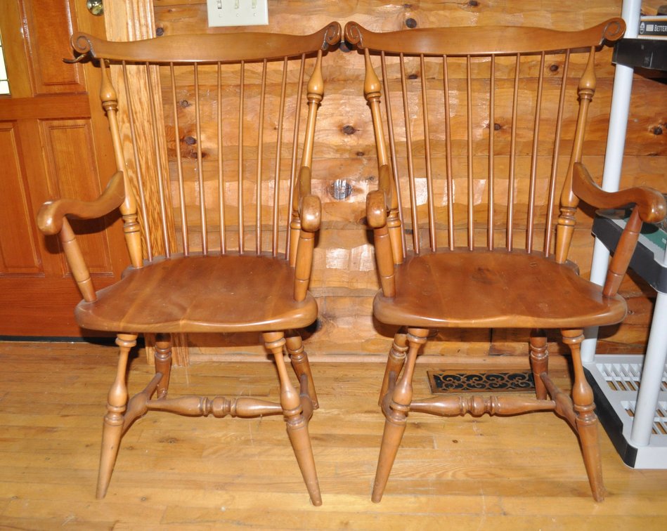 Pair of Duckloe Brothers Cherry Chairs