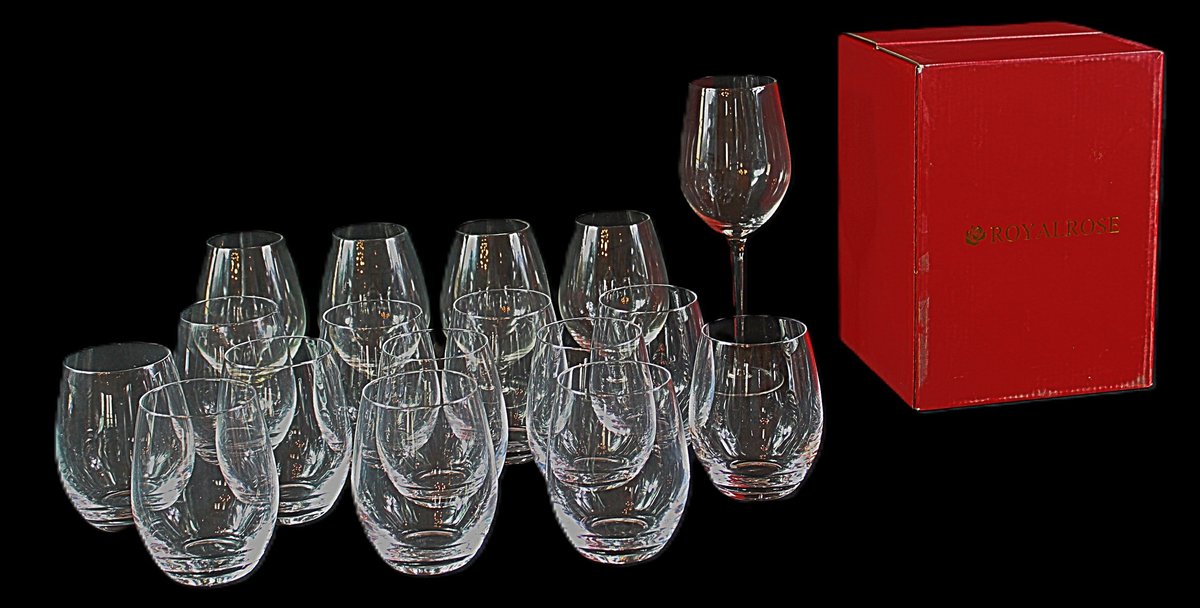 Selection of Stemmed and Stemless Wine Glasses
