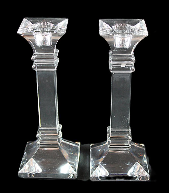 Two Waterford Crystal Candlesticks