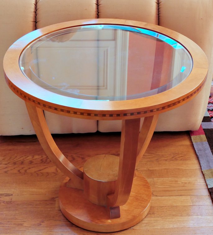 Art Deco Biedermeier Style Side Table