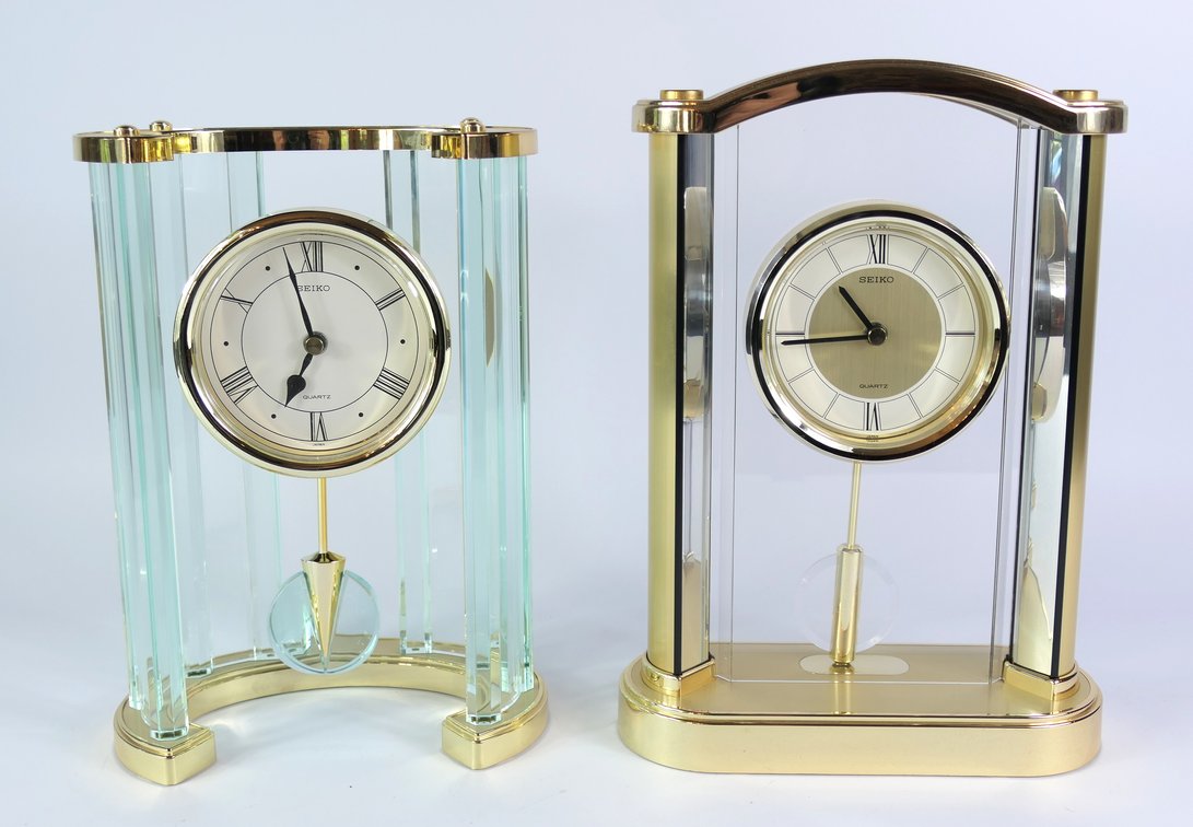 Two Seiko Desk/Mantel Pendulum Clocks
