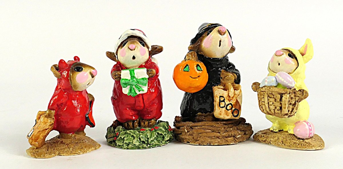 Four Holiday Wee Forest Folk by Annette Peterson