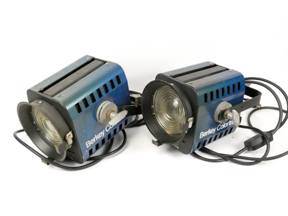 Two Berkey Colortran 1KW 6" Fresnel Spotlights