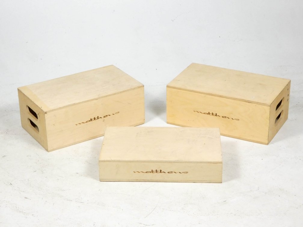 Three Matthews Apple Boxes