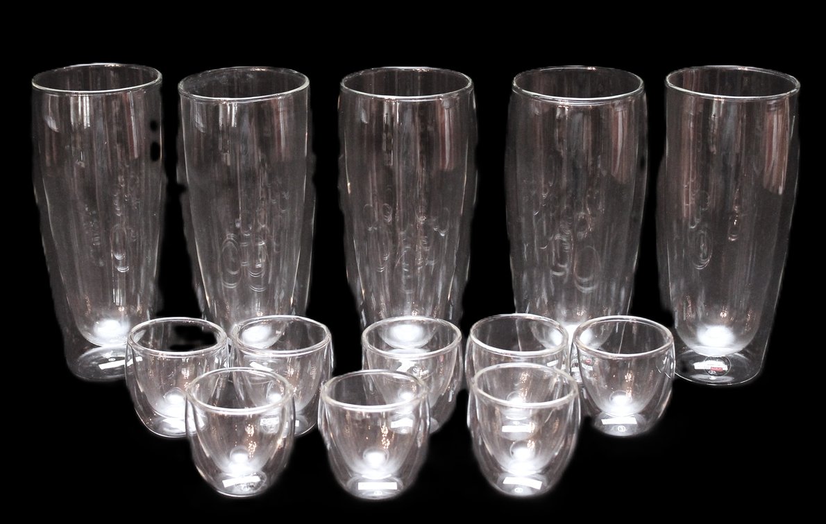 Mouth Blown Double Wall Bodum Glasses