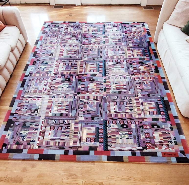1991 Hand-Knotted Wool Rug by Ottavio Missoni