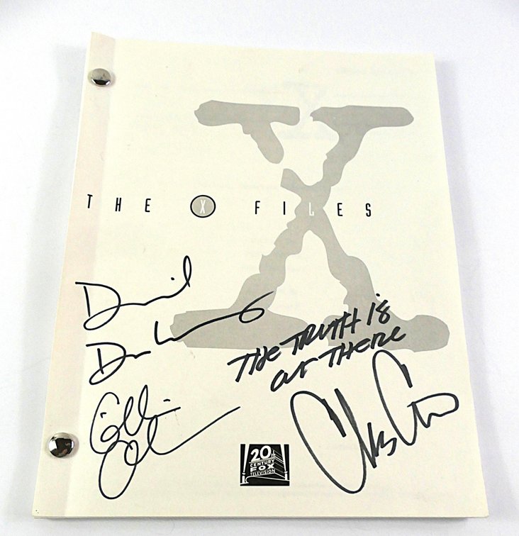 Signed "X Files" Script, August 8, 2001