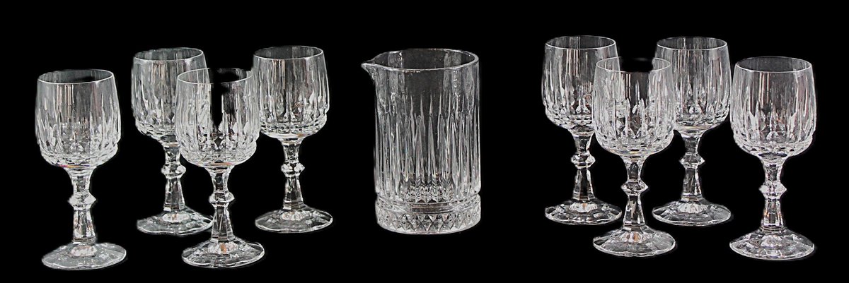 Eight Schott Zwiesel Gardone Crystal Wine Glasses