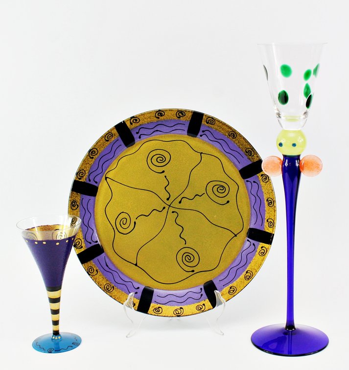 Bohemian Art Glass by Jiri Suhajek and Art Glass by Kay Young