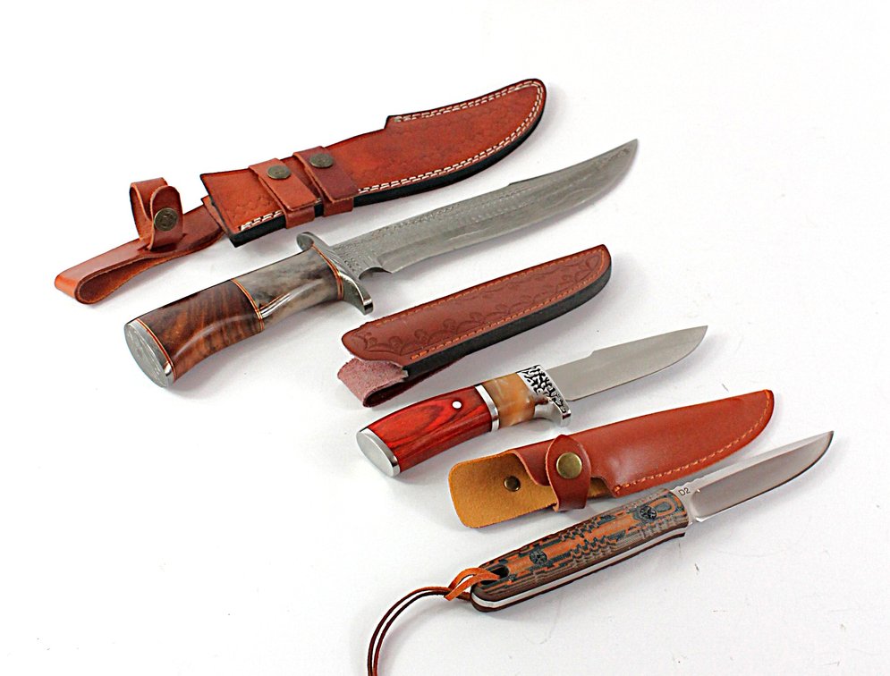 Three Collectible Fixed Blade Knives