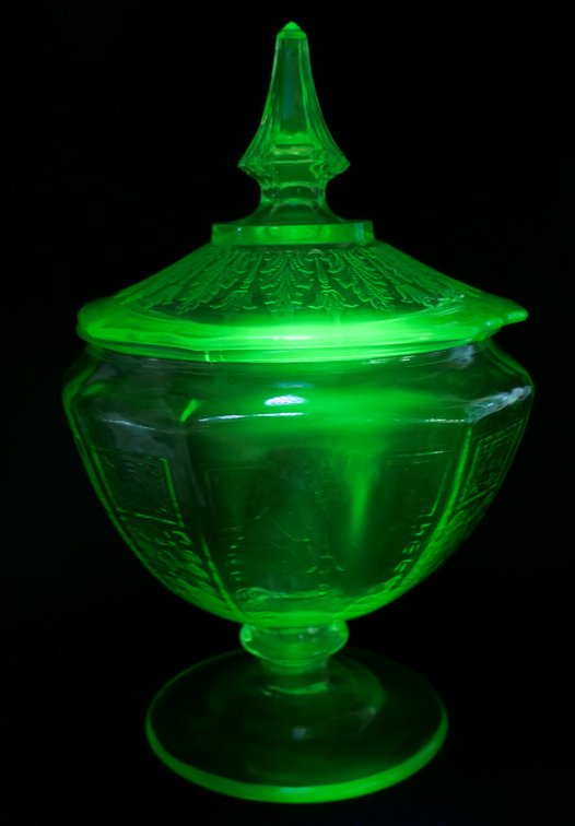 Uranium Glass Compote