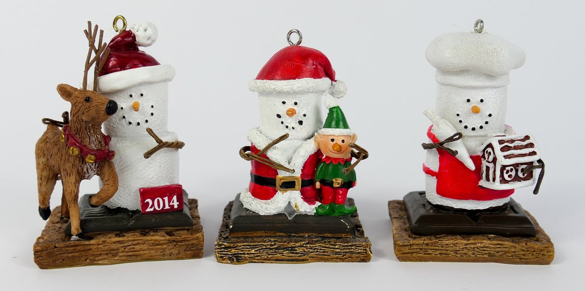 Three Smores Christmas Ornaments