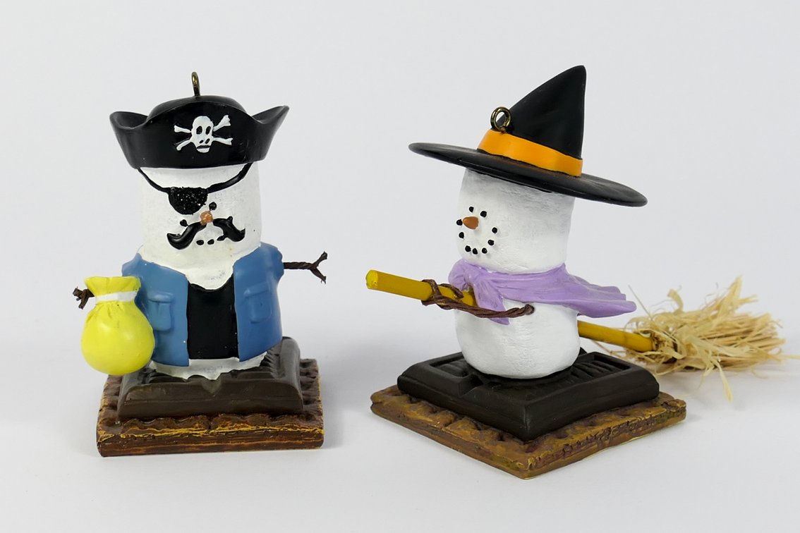Two Smores Halloween Ornaments