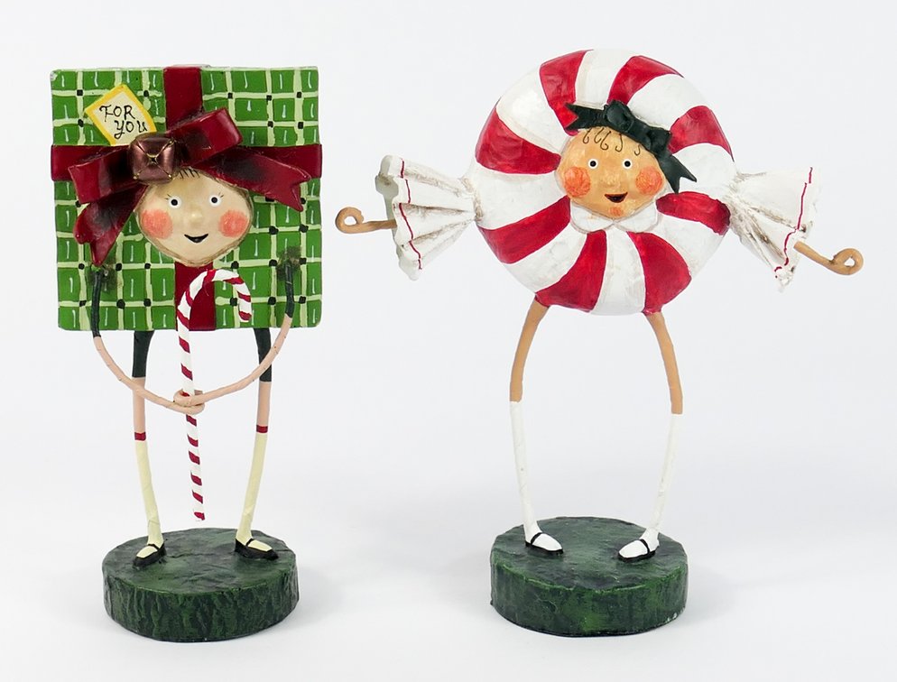Two Christmas Lori Mitchell Figurines
