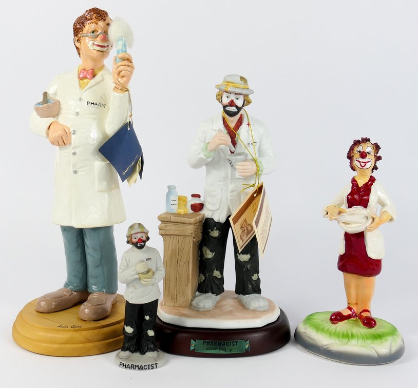 Clown Pharmacist Statues