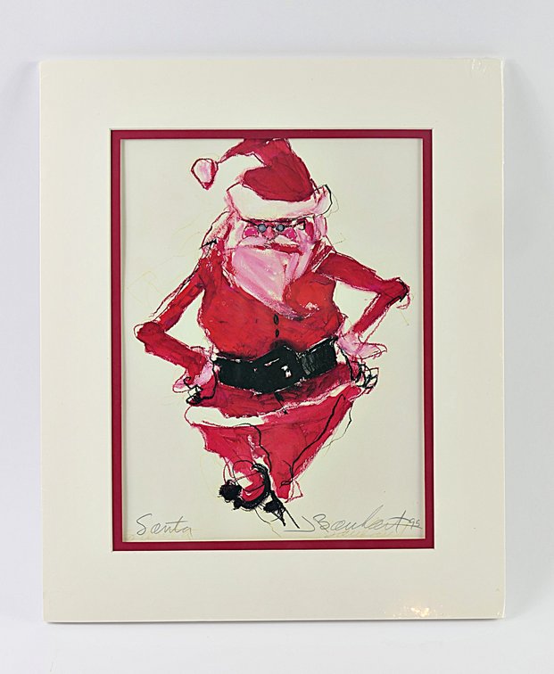 Santa Print by Jeaneen Barnhart